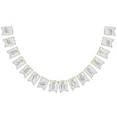 Gelbe, weiße graue Babydusche Wimpelkette (Alle)