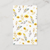 Gelbe weiße Keule und Kartenhalter Visitenkarte (Rückseite)