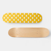 Gelbe weiße Liebe Herzdesign Skateboard (Horizontal)