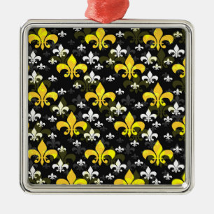 Gelbe weiße Lilie Ornament Aus Metall