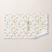 Gelbe weiße Löwenzahnblumen Badhandtuch Set (Handtuch)