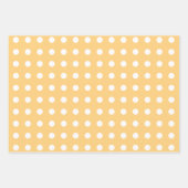 Gelbe weiße Muster Gingham Dots Streifen Geschenkpapier Set (Vorderseite 3)