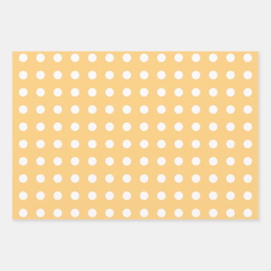 Gelbe weiße Muster Gingham Dots Streifen Geschenkpapier Set (Vorderseite 3)