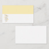 Gelbe weiße Platzkarten zum Hochzeitskäfig (Vorne/Hinten)