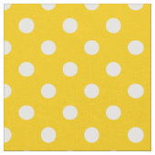 Gelbe weiße Polka Dots Textil Stoff (Nahaufnahme)