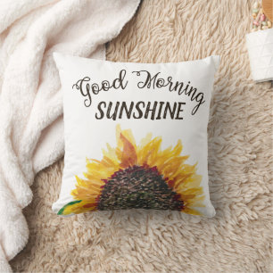 Gelbe weiße Sonnenblume Weiße Guten Morgen Sonnens Kissen