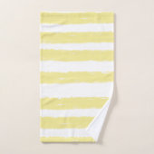 Gelbe weiße Streifen Badhandtuch Set (Handtuch)