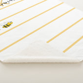 Gelbe weiße Streifen niedliches Bienenmonogramm-Sk Sherpadecke (3/4)