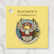 Gelbe weiße Taube Religiöse katholische Bestätigun