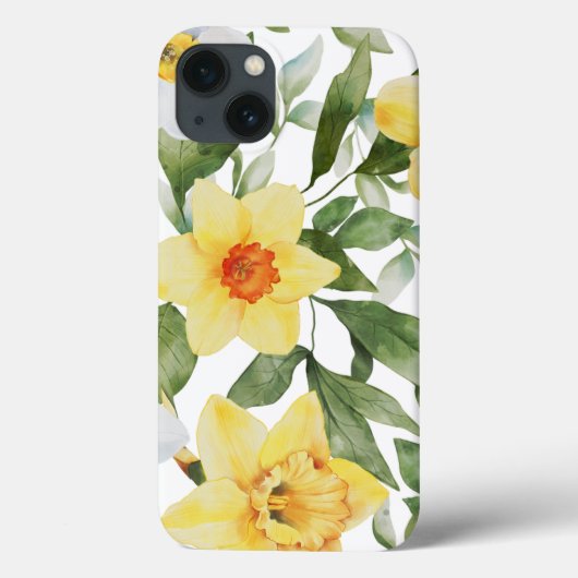 Gelbe, weiße und grüne Blumenrümpfe Case-Mate iPhone Hülle (Rückseite)