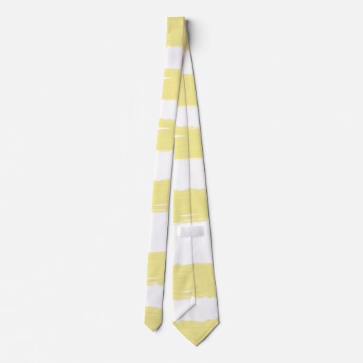 Gelbe weiße Wasserfarben Streifen Krawatte (Rückseite)