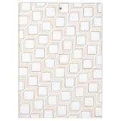 Gelbe, weißliche Tumbelquadrate Klemmbrett (Rückseite)