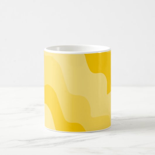 Gelbe Wellen Kaffeetasse (Mittel)