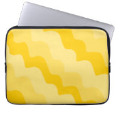 Gelbe Wellen Laptopschutzhülle (Vorderseite)