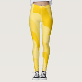 Gelbe Wellen Leggings