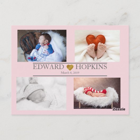 Gelbe Welt Baby Fotograf Ankündigung neu Postkarte (Rückseite)