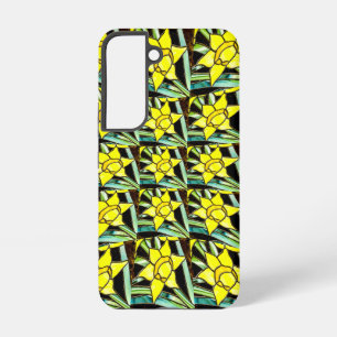Gelbe wertvolle Blumenmuster Samsung Galaxy Hülle