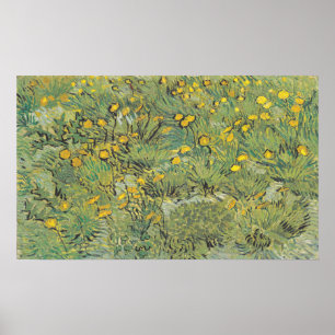 Gelbe Wiese von Van Gogh - Klassische Blumenkunst Poster