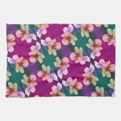 Gelbe Wildblume Abstraktes Kunstmuster Geschirrtuch (Horizontal)