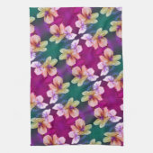 Gelbe Wildblume Abstraktes Kunstmuster Geschirrtuch (Vertikal)