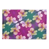 Gelbe Wildblume Abstraktes Kunstmuster Kissenbezug (Rückseite)