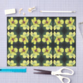 Gelbe Wildblume Abstraktes Muster Seidenpapier (Handwerk)