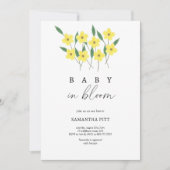 Gelbe Wildblume Baby in Blüte Einladung (Vorderseite)