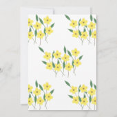 Gelbe Wildblume Baby in Blüte Einladung (Rückseite)