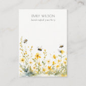 Gelbe Wildblume-Blank-Logo-Schmuckanzeige Visitenkarte (Vorderseite)