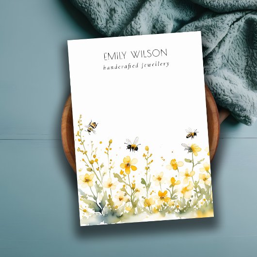 Gelbe Wildblume-Blank-Logo-Schmuckanzeige Visitenkarte