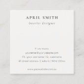 Gelbe Wildblume Blumenbestellung Vielen Dank Quadratische Visitenkarte (Rückseite)