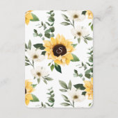 Gelbe Wildblume Blumenbücher für Baby Begleitkarte (Rückseite)