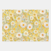 Gelbe Wildblume Blumenmuster Glücklicher Spaß Geschenkpapier Set (Vorderseite)