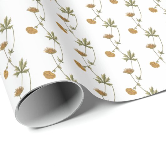 Gelbe Wildblume Botanische Hütte Geschenkpapier (Rolleneckpunkt)