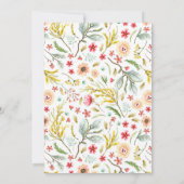 Gelbe Wildblume Brautdusche Einladung (Rückseite)