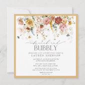 Gelbe Wildblume Brunch & Bubbly Brautparty Einladung (Vorderseite)