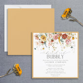 Gelbe Wildblume Brunch & Bubbly Brautparty Einladung