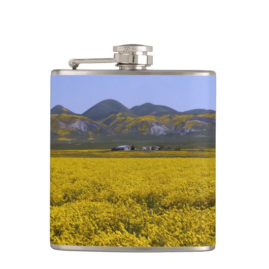 Gelbe Wildblume Flachmann (Vorderseite)