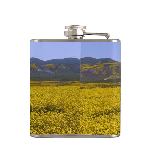 Gelbe Wildblume Flachmann (Rückseite)