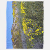 Gelbe Wildblume Fleecedecke (Vorderseite)