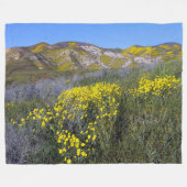 Gelbe Wildblume Fleecedecke (Vorderseite (Horizontal))