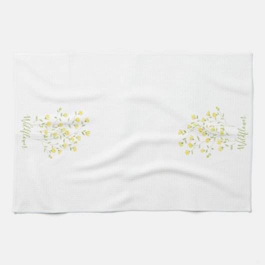 Gelbe Wildblume Geschirrtuch (Horizontal)