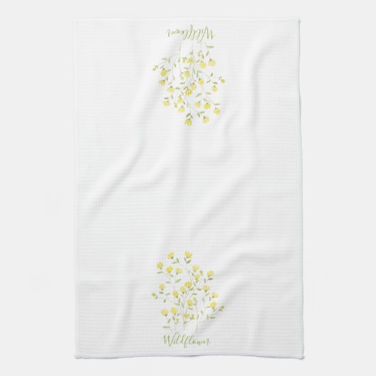 Gelbe Wildblume Geschirrtuch (Vertikal)