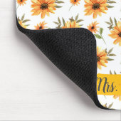 Gelbe Wildblume Grünname Personalisiert Mousepad (Ecke)
