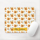 Gelbe Wildblume Grünname Personalisiert Mousepad (Mit Mouse)