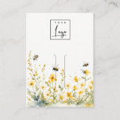 Gelbe Wildblume Hummel-Logo-Haarclip-Display Visitenkarte (Vorderseite)