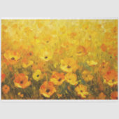 Gelbe Wildblume Impressionist Decoupage Seidenpapier (Vorderseite)