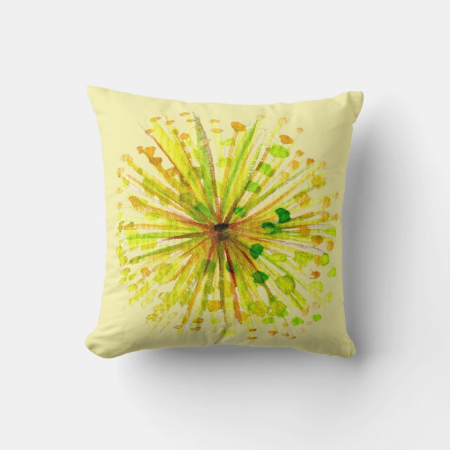 Gelbe Wildblume Kissen (Vorderseite)