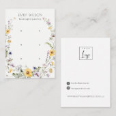 Gelbe Wildblume Kranz 3 Stuhlvorhang Visitenkarte (Vorne/Hinten)