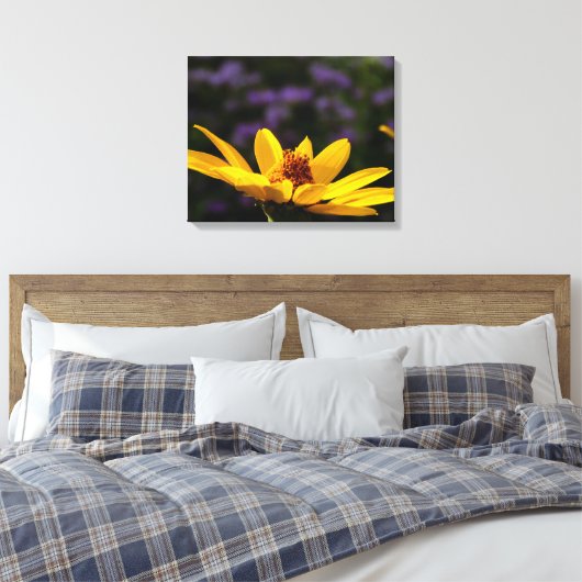 Gelbe Wildblume Leinwanddruck (Insitu (Schlafzimmer))